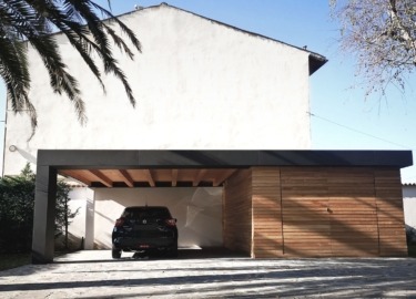 Progetto e Realizzazione di nuovo garage e posti auto coperti in lego e acciaio