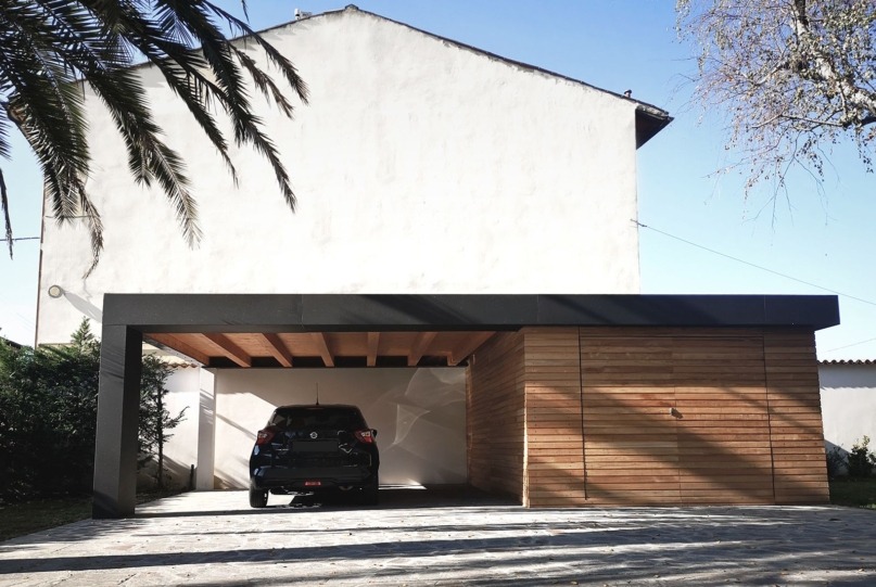 Progetto e Realizzazione di nuovo garage e posti auto coperti in lego e acciaio