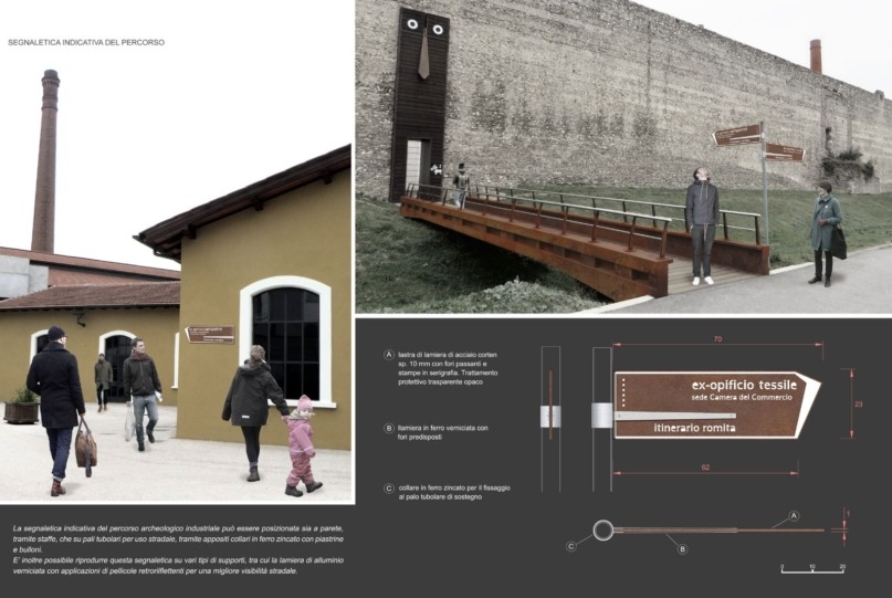 Progettazione di una segnaletica turistica per percorsi di archeologia industriale sul territorio di Prato
